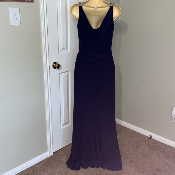 Ralph Lauren evening size 4, navy blue classic gown - Picture 4 of 6